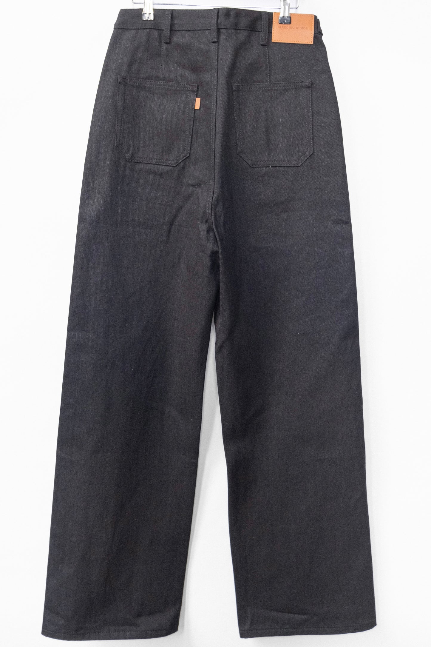 MORGAN SELVEDGE WIDE FIT JEANS JET BLACK
