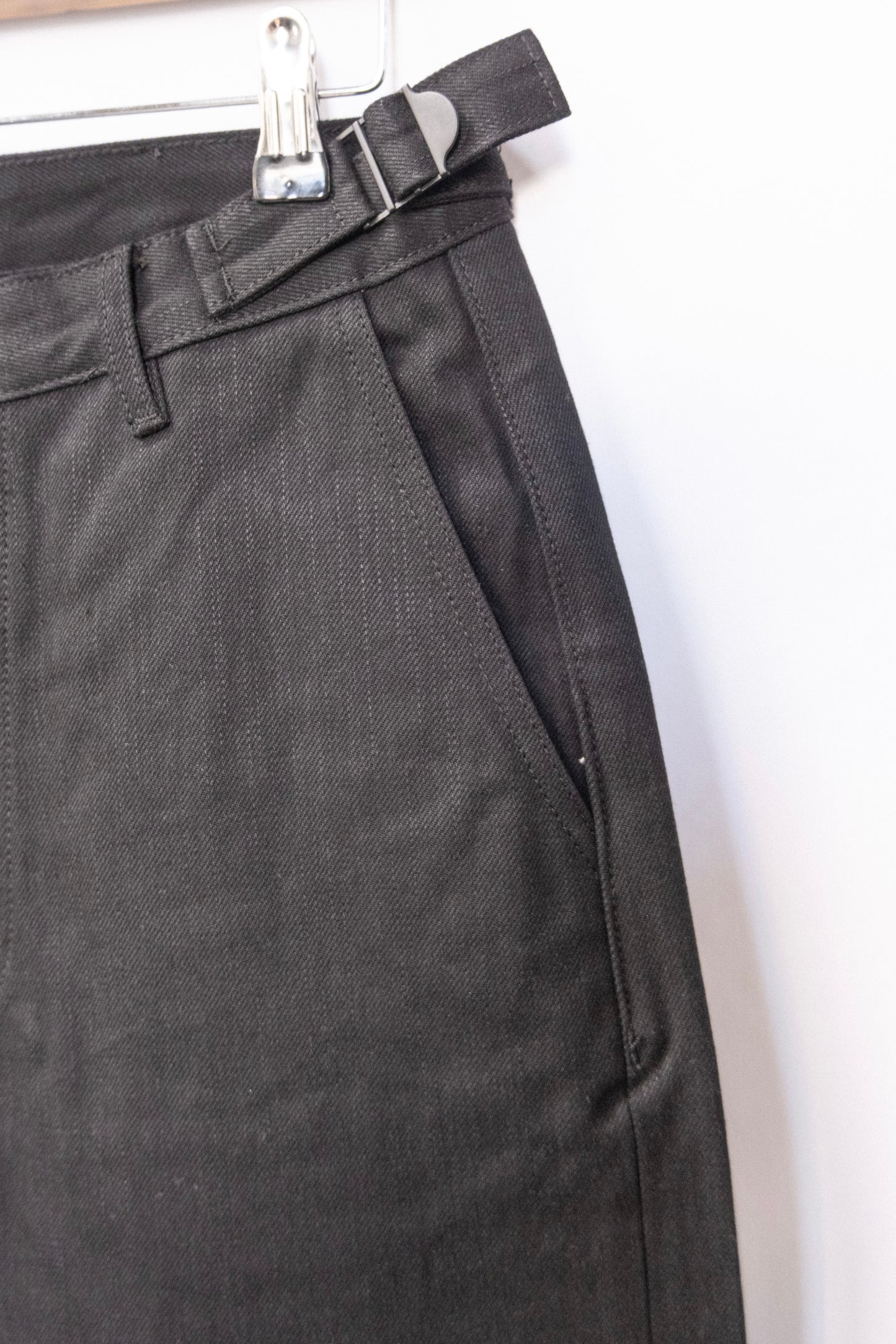 MORGAN SELVEDGE WIDE FIT JEANS JET BLACK