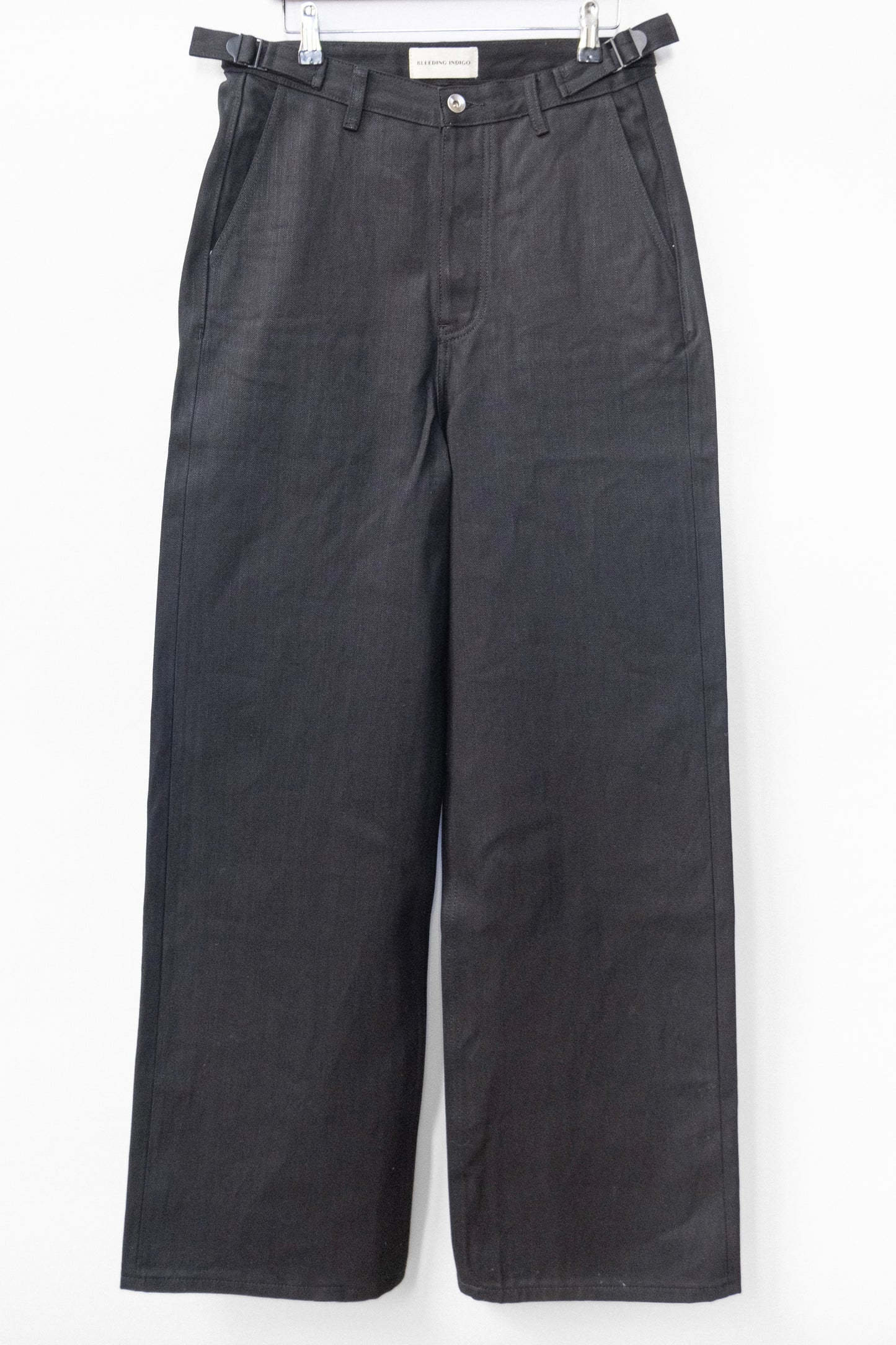 MORGAN SELVEDGE WIDE FIT JEANS JET BLACK