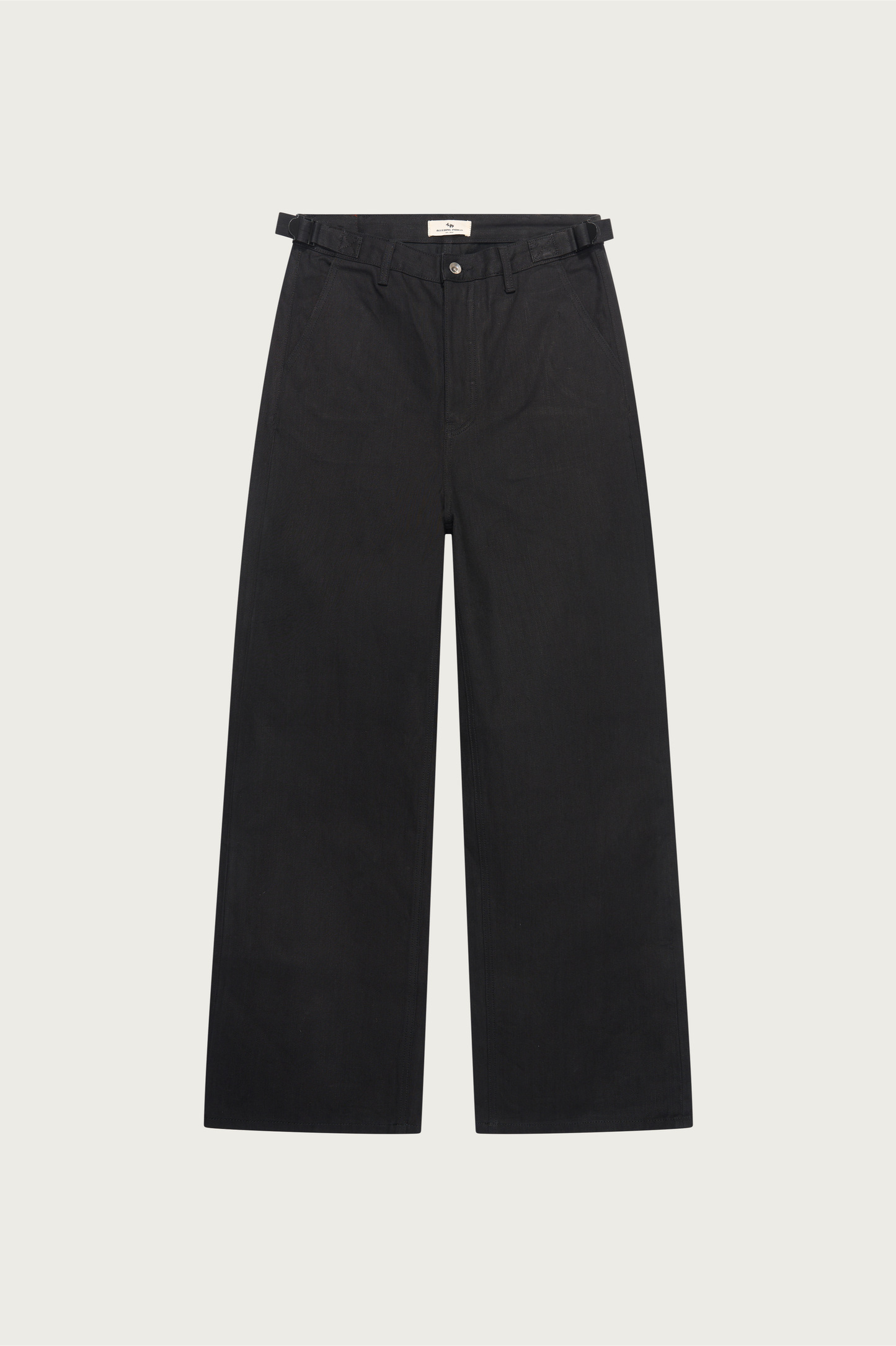 MORGAN SELVEDGE WIDE FIT JEANS JET BLACK