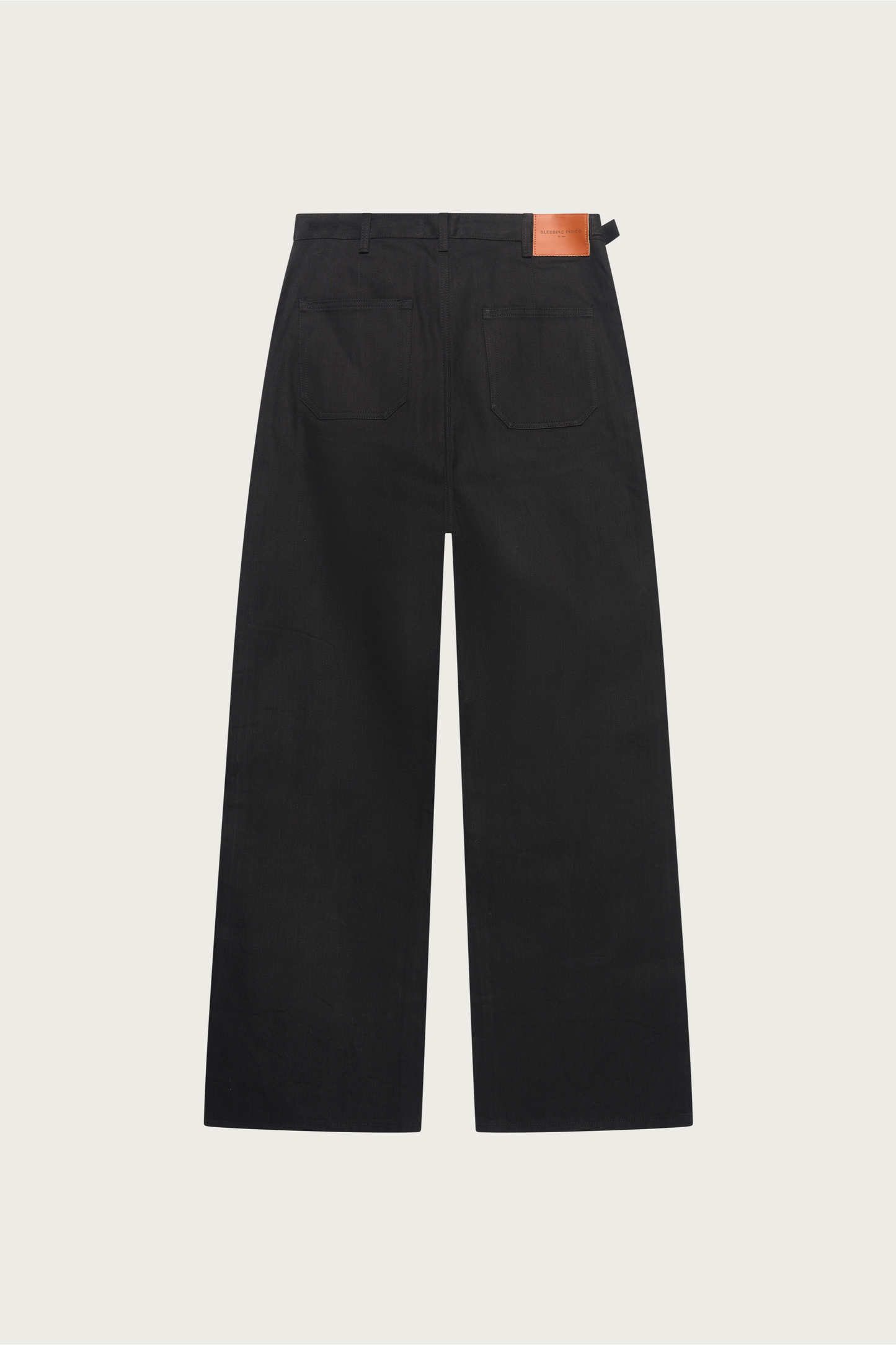 MORGAN SELVEDGE WIDE FIT JEANS JET BLACK