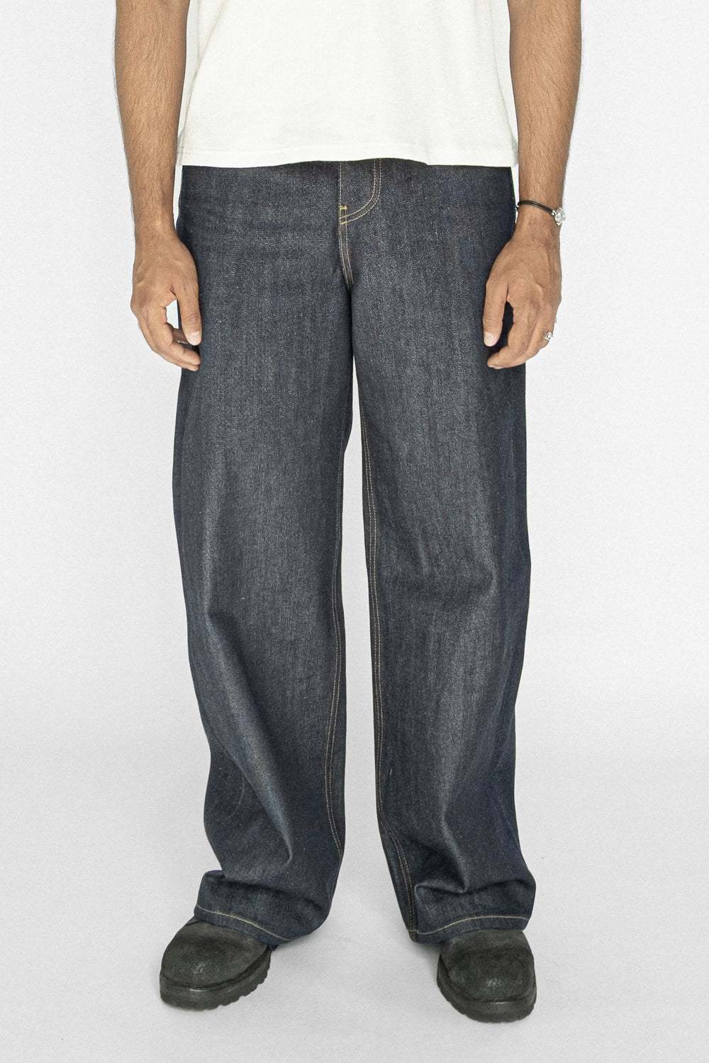 MORGAN SELVEDGE WIDE FIT JEANS INDIGO