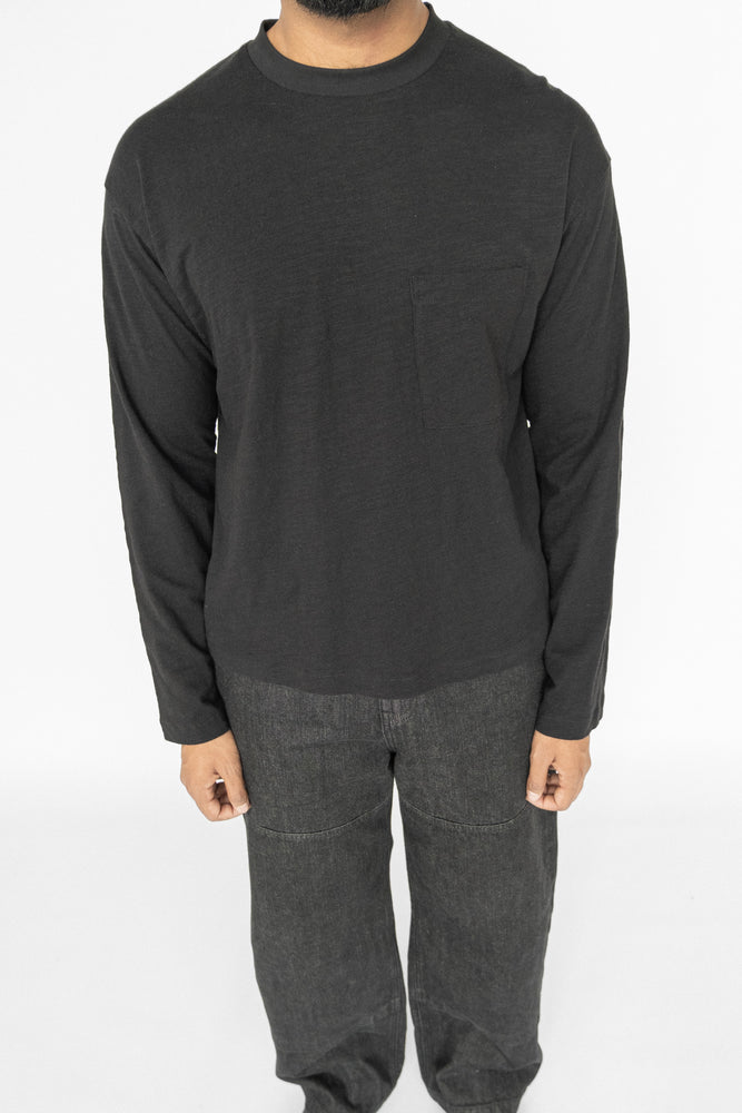 
                  
                    SLUB LONG SLEEVE T-SHIRT BLACK
                  
                