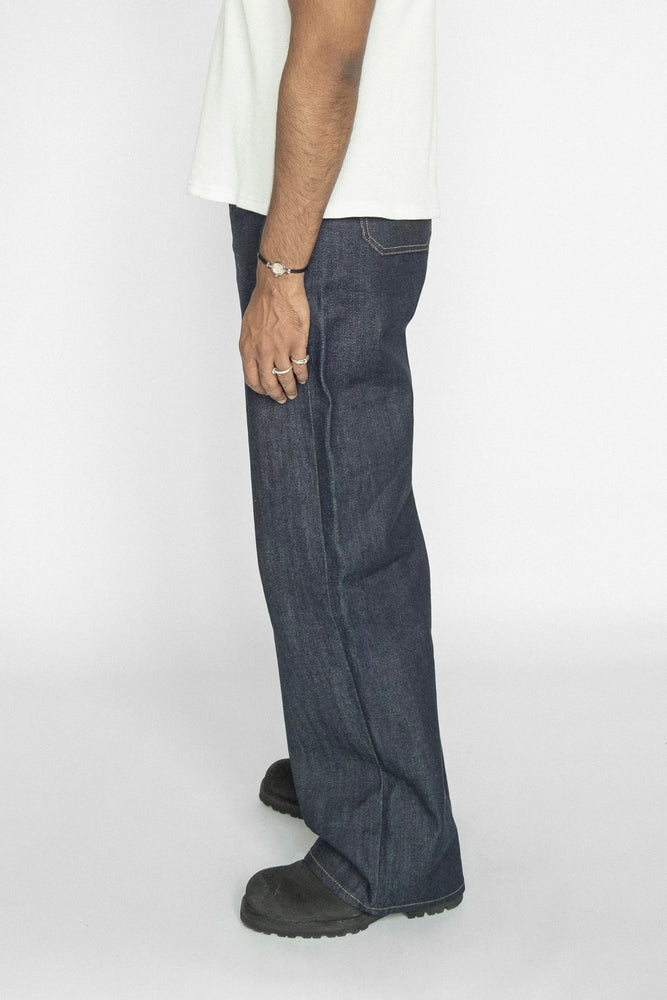 
                  
                    MORGAN SELVEDGE WIDE FIT JEANS INDIGO
                  
                