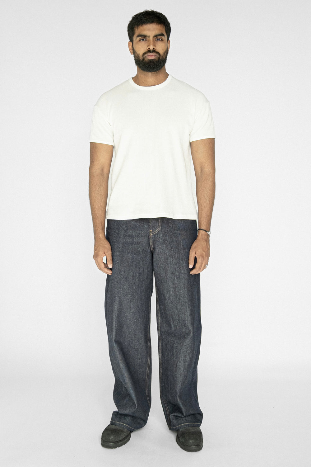 WAFFLE KNIT T-SHIRT WHITE