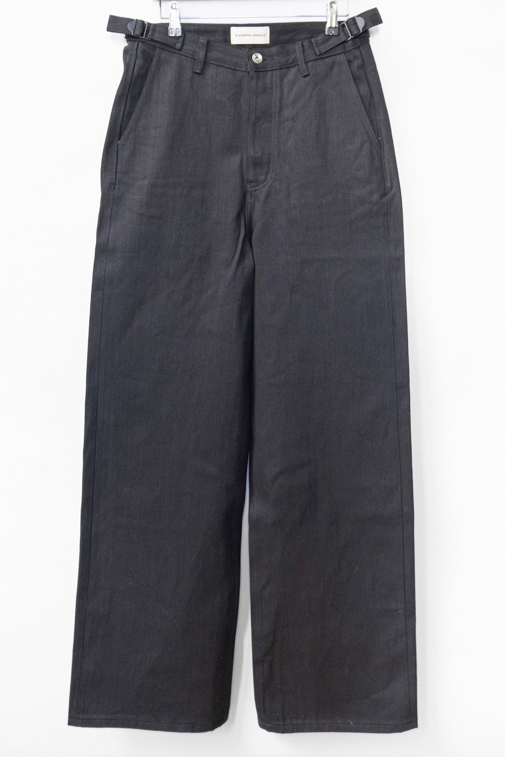 MORGAN SELVEDGE WIDE FIT JEANS JET BLACK