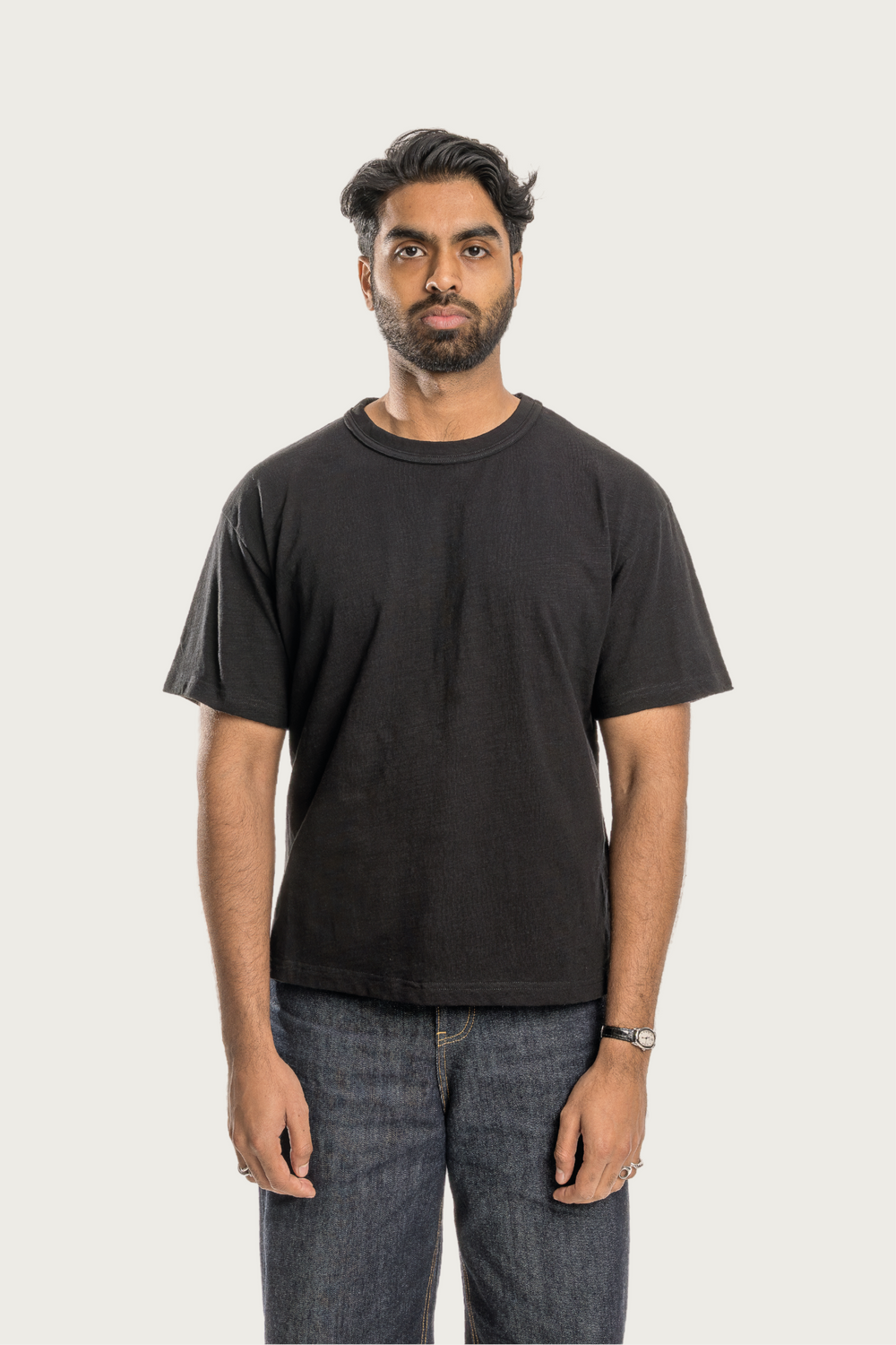 SLUB T-SHIRT BLACK