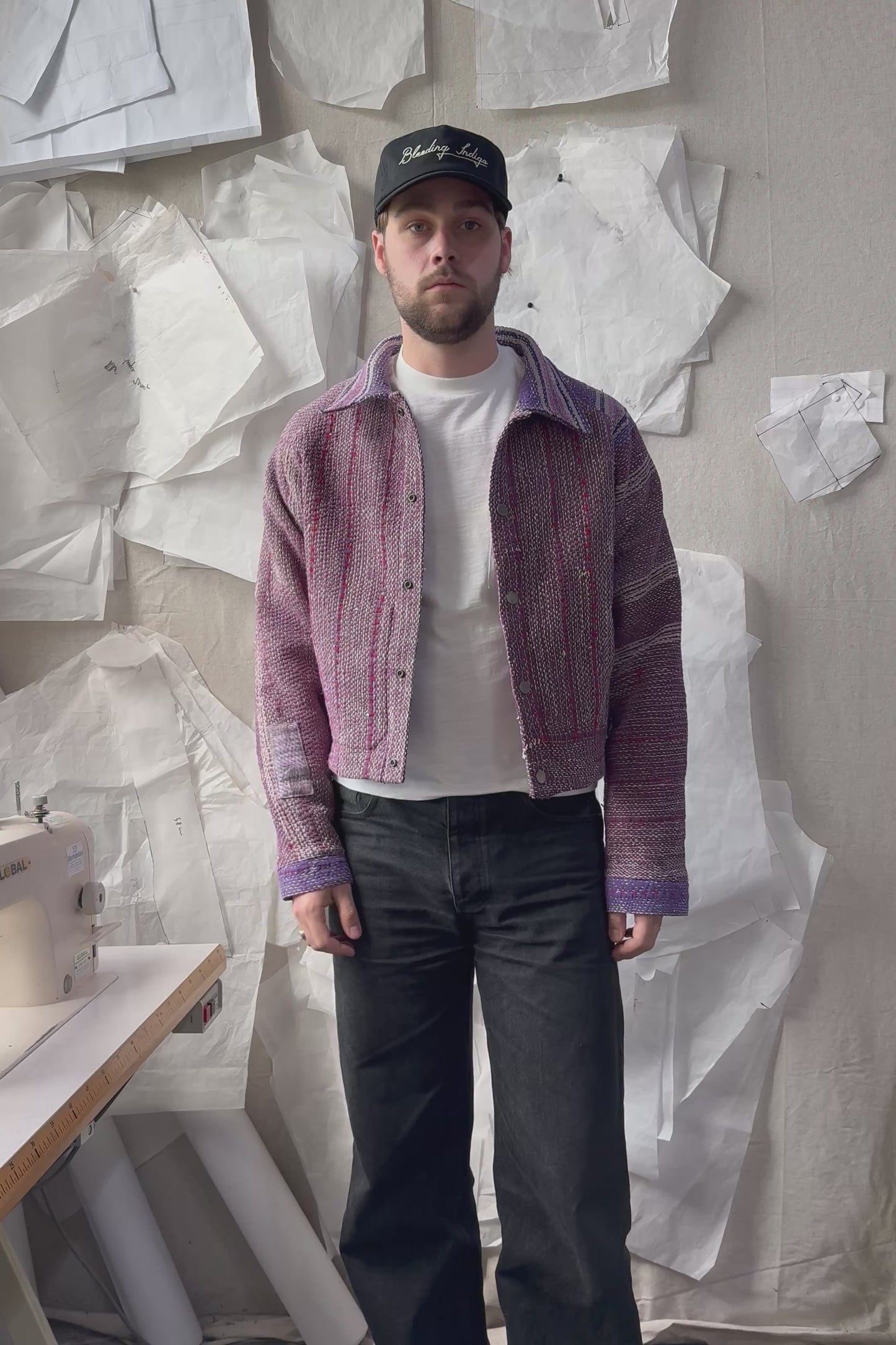
                  
                    Load and play video in Gallery viewer, KANTHA RAGLAN JACKET
                  
                