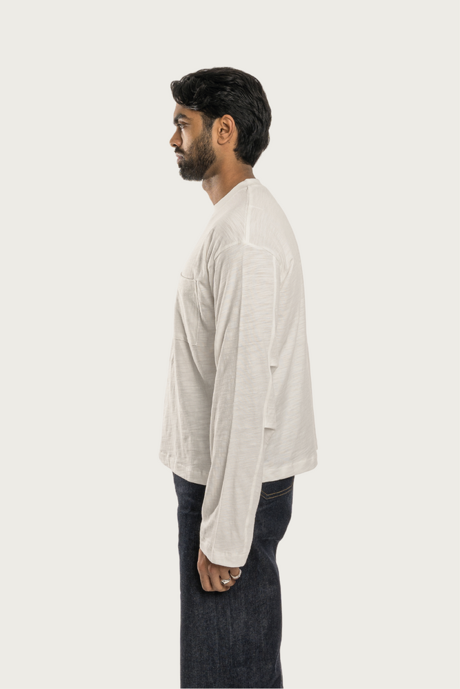 
                  
                    SLUB LONG SLEEVE T-SHIRT WHITE
                  
                