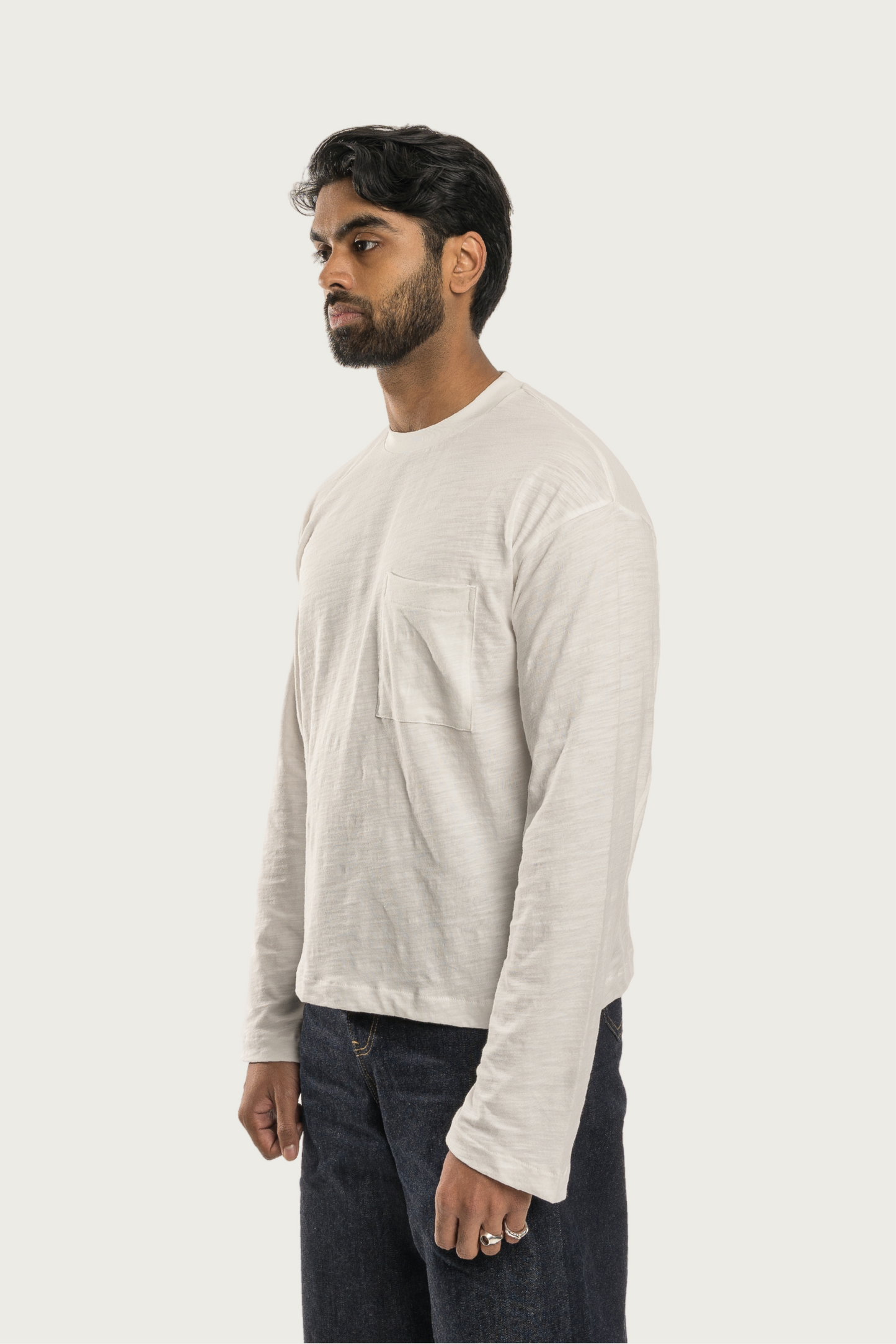 
                  
                    SLUB LONG SLEEVE T-SHIRT WHITE
                  
                