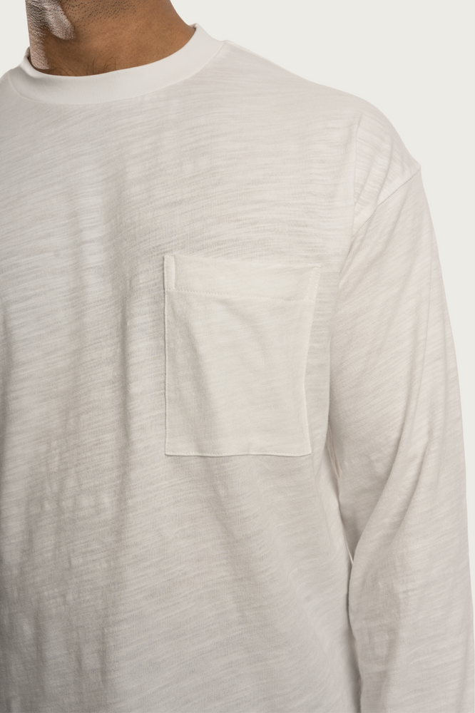 
                  
                    SLUB LONG SLEEVE T-SHIRT WHITE
                  
                